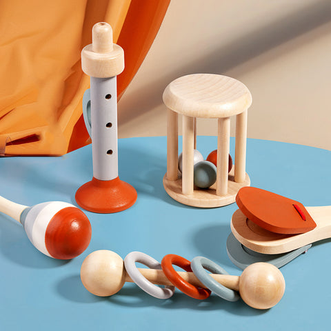 TinyTunes Wooden Baby Rattle