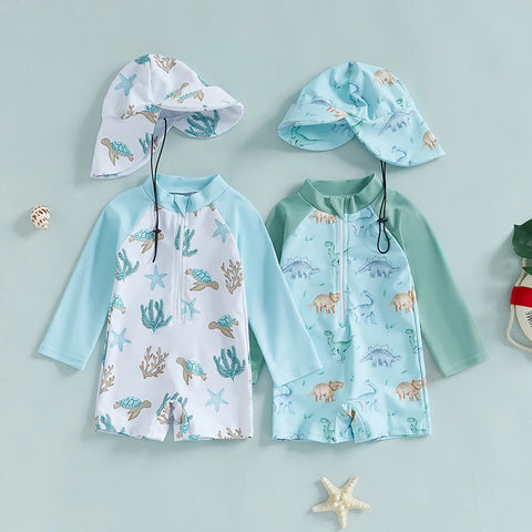 2025 Kids Baby Boys Dinosaur/Sea Creature Swim set